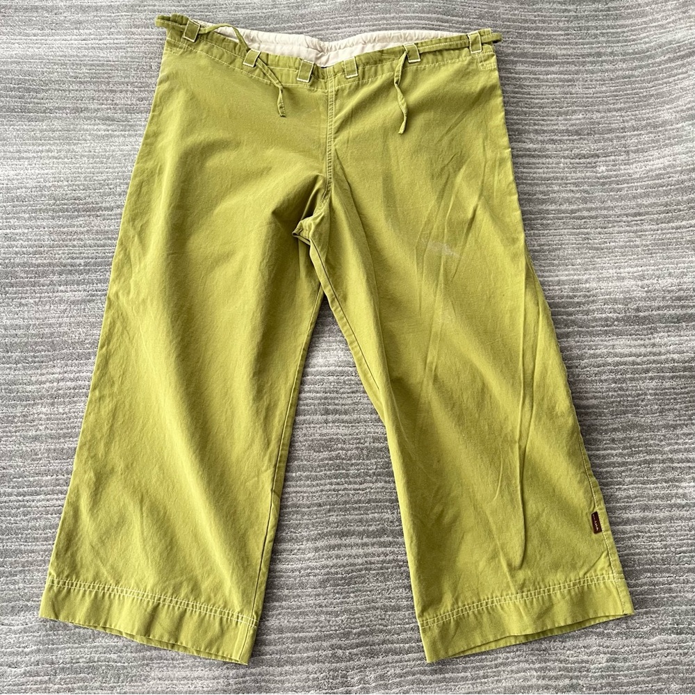 LAST CHANCE ⚡️Prana y2k vintage gaucho crop large green ripstop drawstring waist